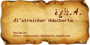 Östreicher Adalberta névjegykártya